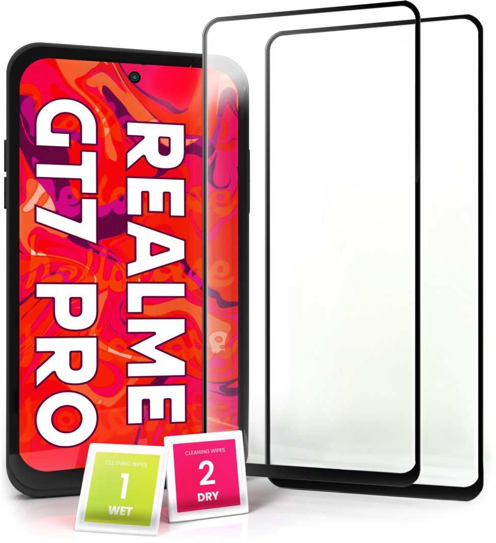 2-PAK Szkło Hartowane do Realme GT7 Pro (Pełne 5D, Curved, Zakrzywione, 9H) 1