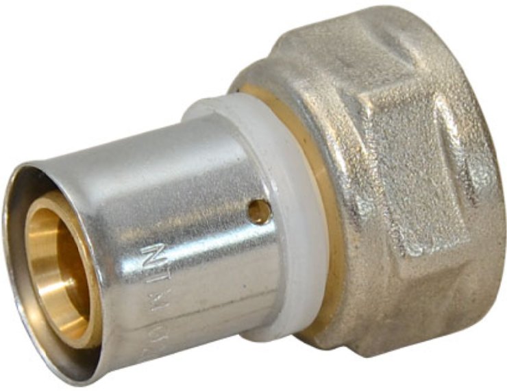 Diamond łącznik zaprasowywany ZŁ-DZ, PEX-AL-PEX, mosiądz 1"x25 FZZ-002.1X25.ZŁ-DZ