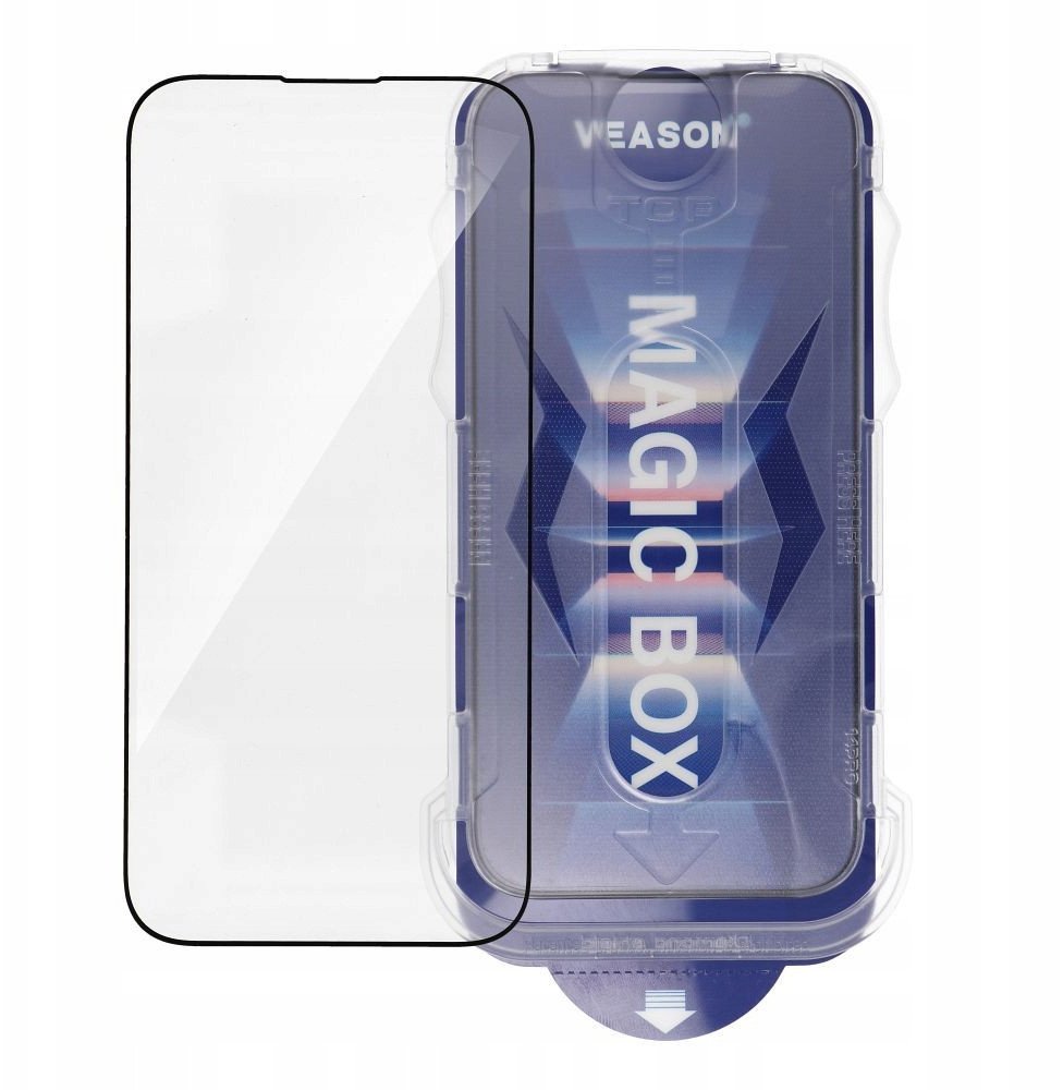 Szkło Hartowane 6D Pro Veason Easy-Install Glass + Aplikator - do Iphone 13 Pro Max / 14 Plus czarny 1