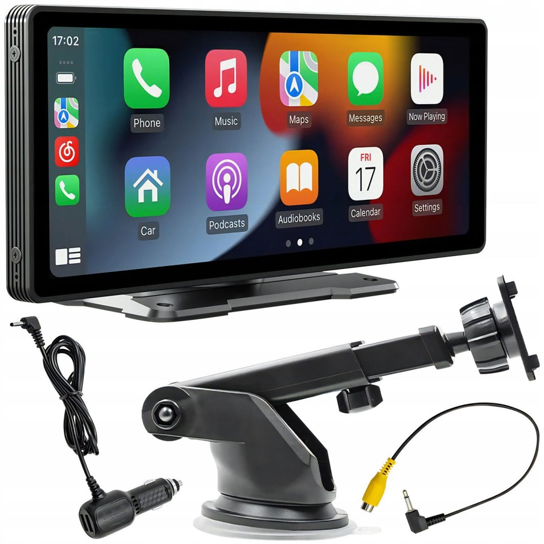 QIKtech Radio Samochodowe Bluetooth Android Auto CarPlay 9,3" USB SD AUX 1