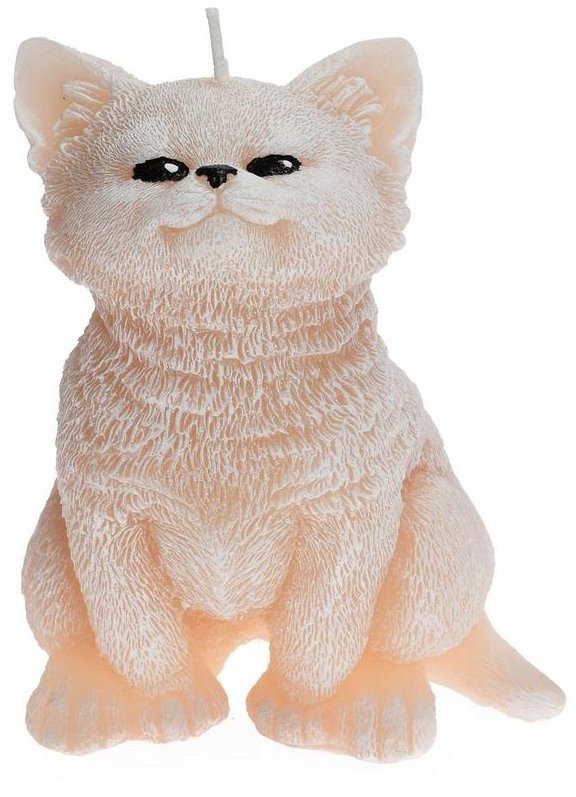 Świeca Figurka ANIMALS KOT 10x15cmbeżowa parafinowa 1