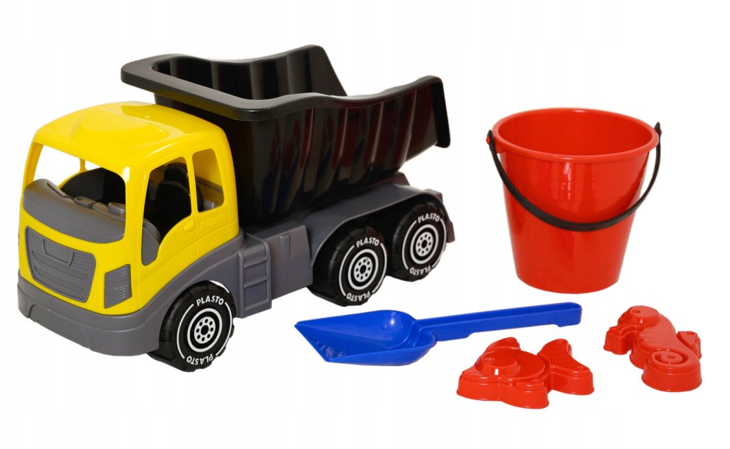 PLASTO Duża wywrotka 40cm z akcesoriami do piasku, 5 elementów PLA1512 1