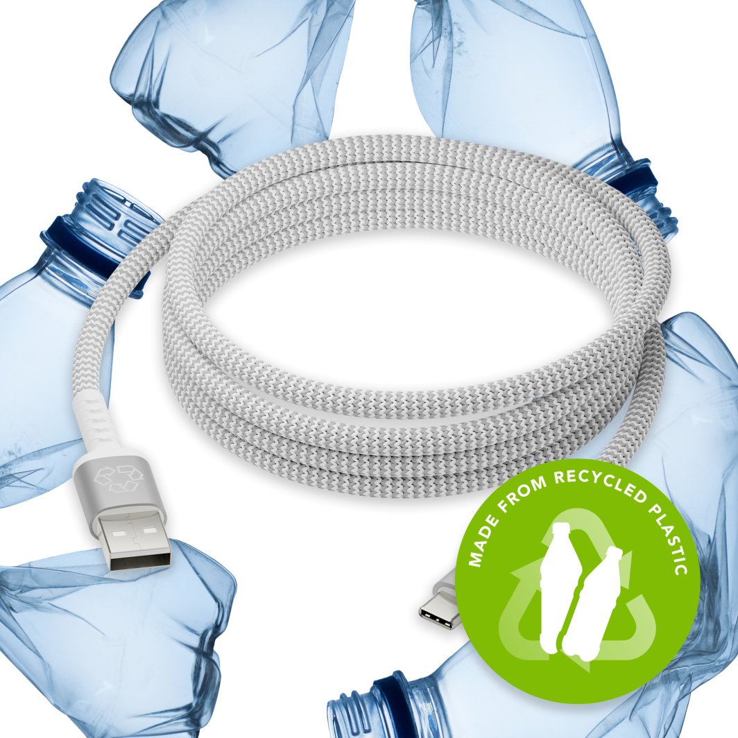 dbramante1928 re-charge - BRD Cable - 2.5m USB-A to USB-C - W, 2.5 m, USB A, USB C, USB 2.0, 0.48 Gbit/s, White 1