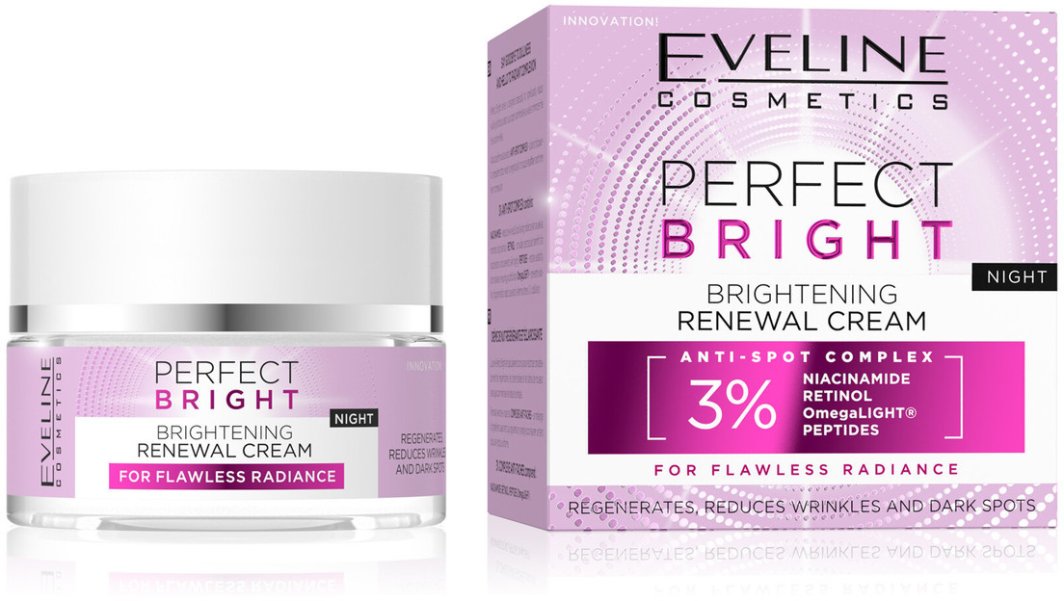 Eveline Perfect Bright Krem rozjaśniający i regenerujący do twarzy na noc 50ml 1