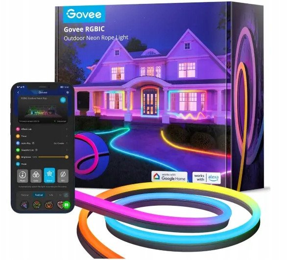 Govee RGBIC Outdoor Neon Strip Lights - 10M 1