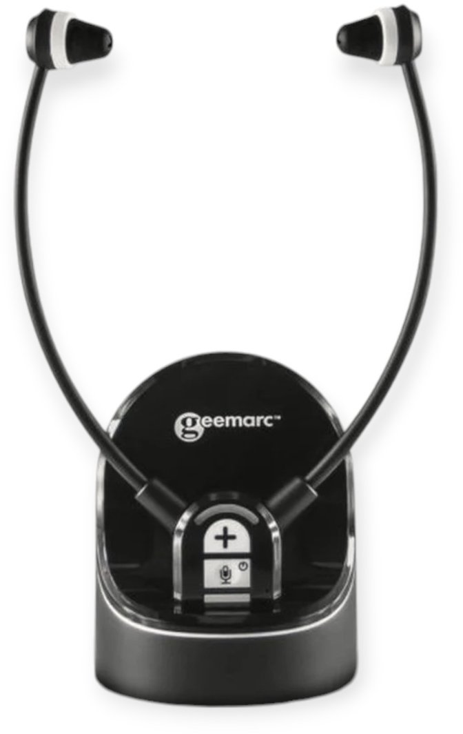 Geemarc CL 7370 OPTI TV-Kopfhörer mit optischem Anschluss (CL7370_OP_BLK_VDE) 1