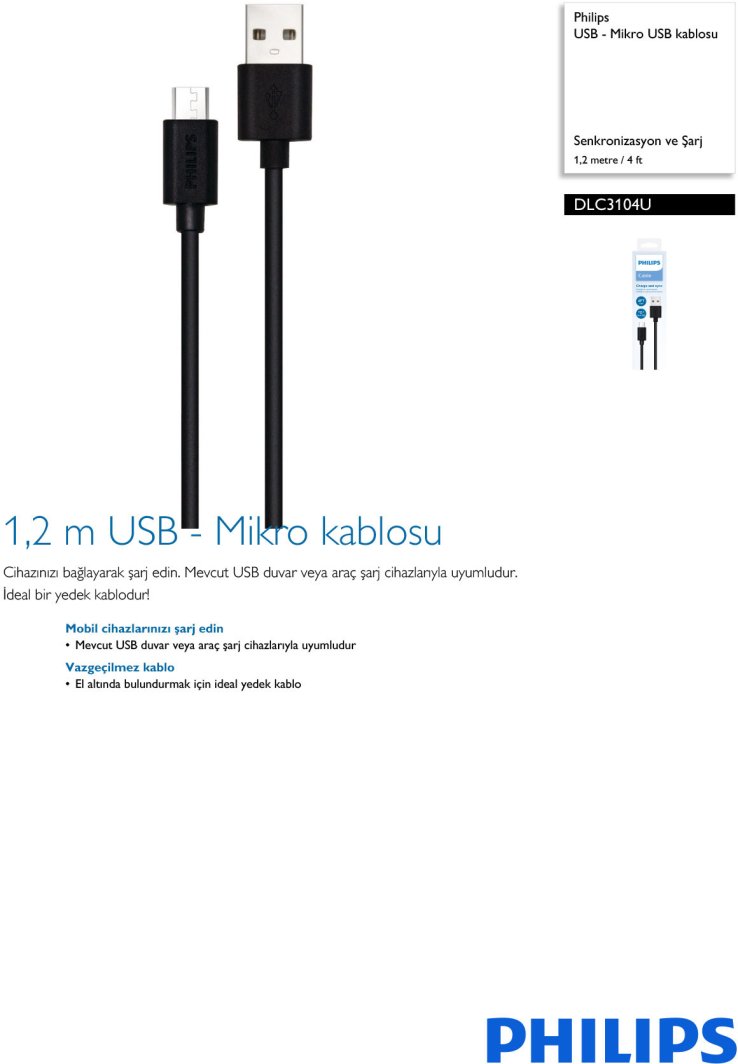 Kabel USB Eaton USB-A - microUSB 1.2 m Czarny (36823) 1