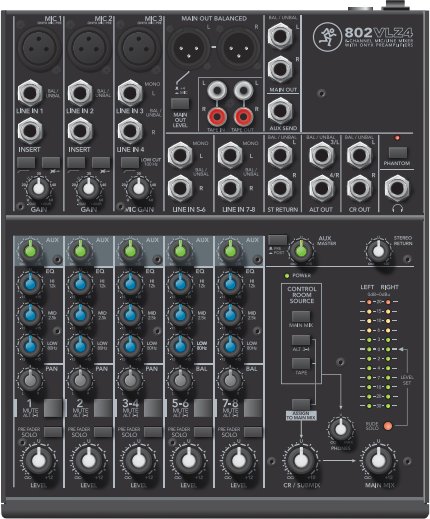 Mackie 802VLZ4 8-channel compact mixer 1