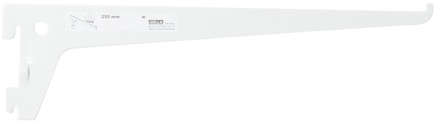 BRACKET SINGLE SLOT 250 MM WHITE 1