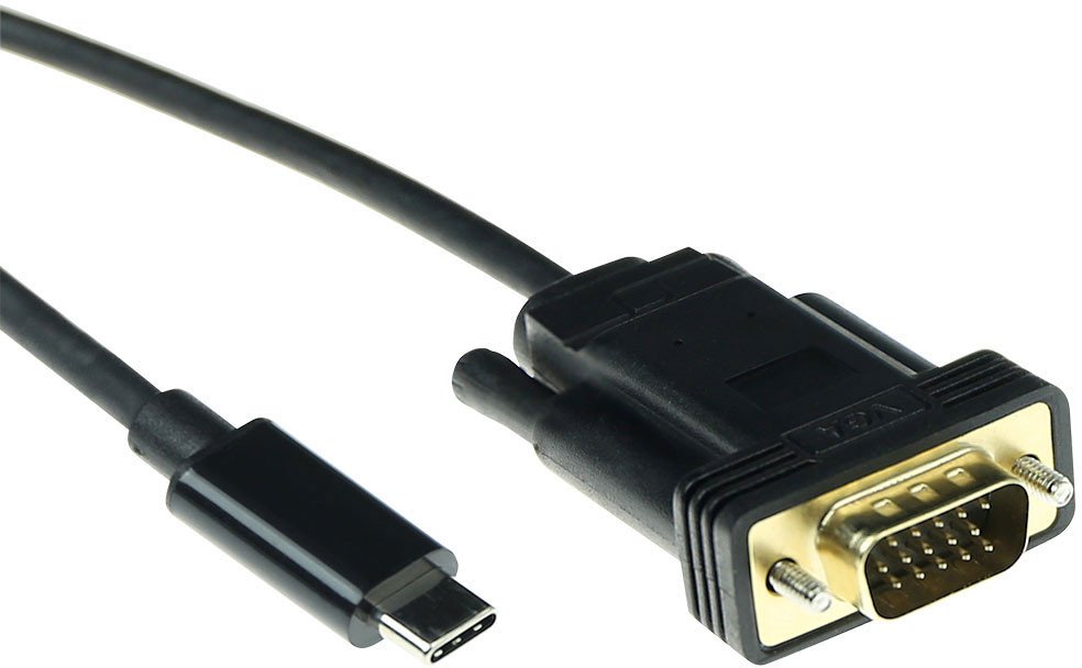ACT USB Type C to VGA conversion cable, 2 meter USB3.1 CM - VGA M 1080P60 2M (SB0032) 1
