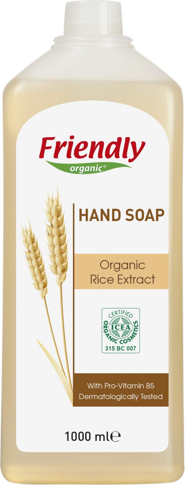 Friendly Organic Mydło do rąk, ryżowe 1000 ml 1