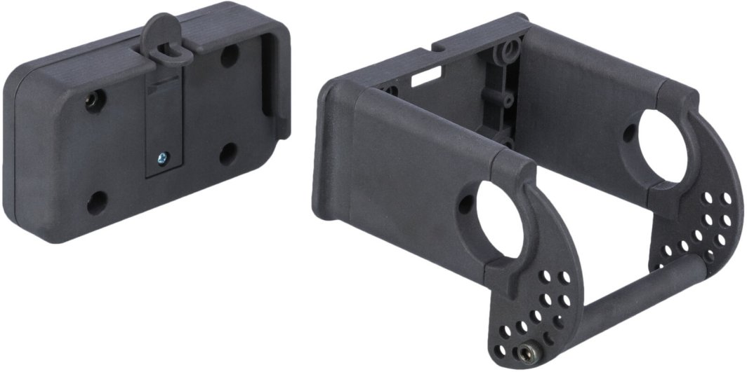 TRIXIE Universal bracket for Front Bicycle Basket, Bar mount, Black 1