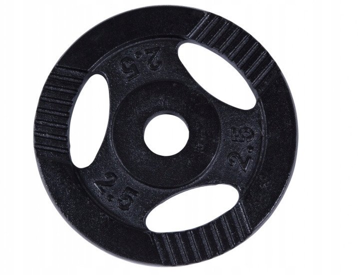 Obciążenie żeliwne uchwyty czarne 2,5 kg 30 mm 1