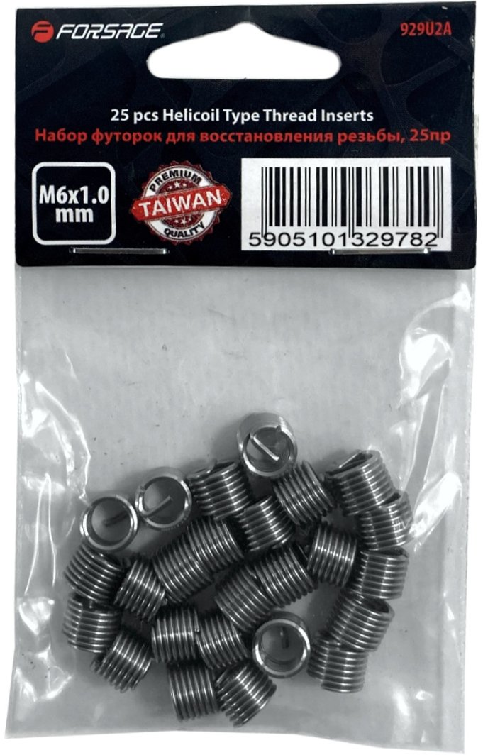 Zestaw wkładek naprawczych do gwintu M6x1.0mm (25szt.) 1