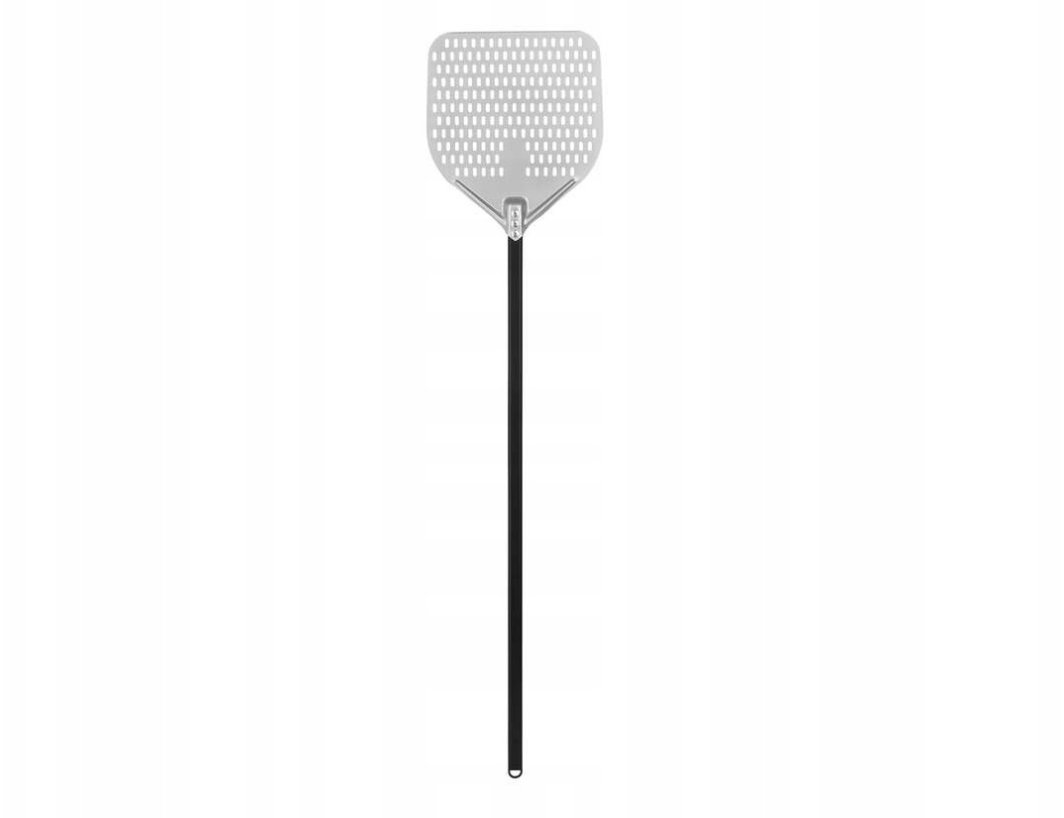 Perforowana łopata do pizzy z anodowanego aluminium z aluminiowym uchwytem, kwadratowa, 355x405x1500 mm | TECHNICA, Pizza Line 1
