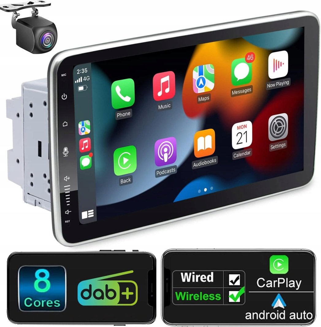 Radio samochodowe GPS 10,1'' DAB+ 8 Core 2G+32G Rom 2din 1