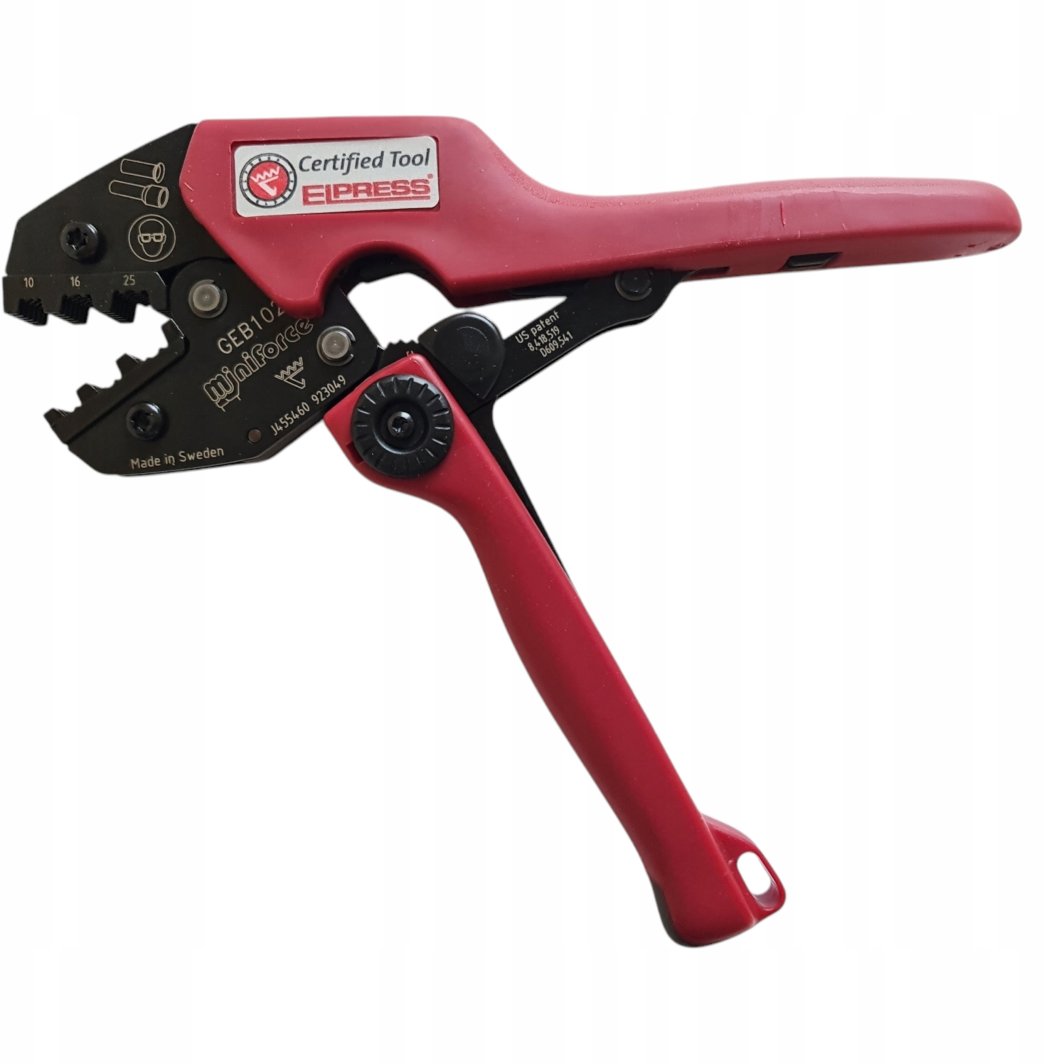 ELPRESS Miniforce pressetang iso- og uisolerede terminalrørpresseområde 10-25mm² 1
