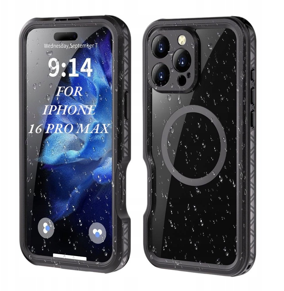 Futerał wodoodporny SHELLBOX GT kompatybilny z MagSafe do IPHONE 16 Pro Max czarny 1