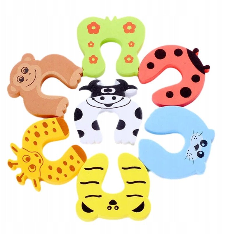 Zabezpieczenie na drzwi / odbojnik / piankowy / blokada / stoper / 7 sztuk 1