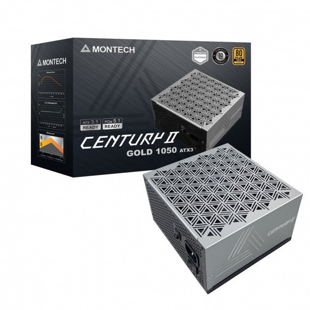 Montech Century II 80 PLUS Gold Netzteil, vollmodular, ATX 3.1, PCIe 5.1 - 1.050 Watt 1