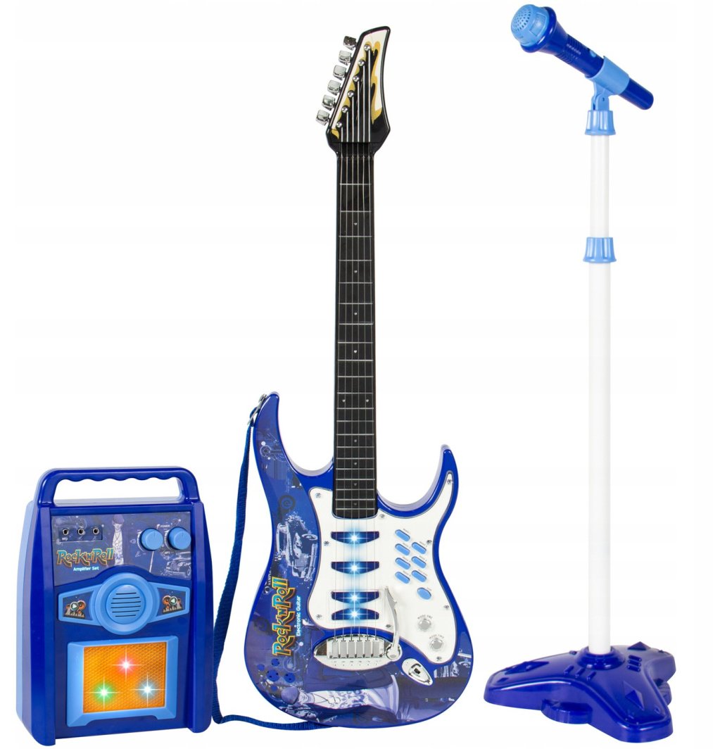 Gitara Elektryczna Dla Dzieci Mikrofon +Wzmacniacz 1