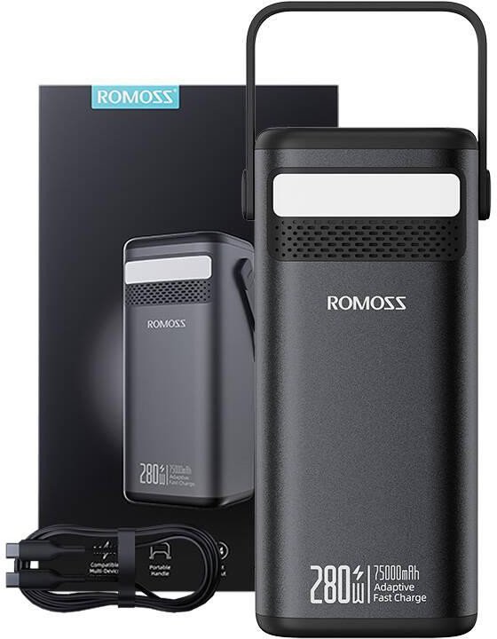 Powerbank Romoss PMT75-DC 75000mAh 280W, 240Wh (czarny) 1