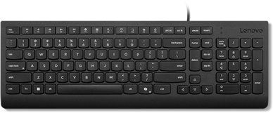 Klawiatura Lenovo 4Y41R64642, Full-size (100%), Wired, USB, Plunger key switch, Black