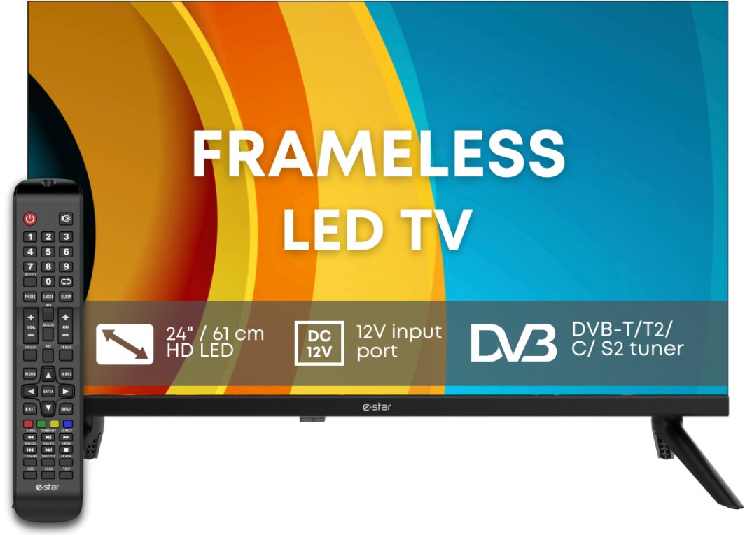 eSTAR LED TV 24"/56cm LEDTV24R2T2 Black 1