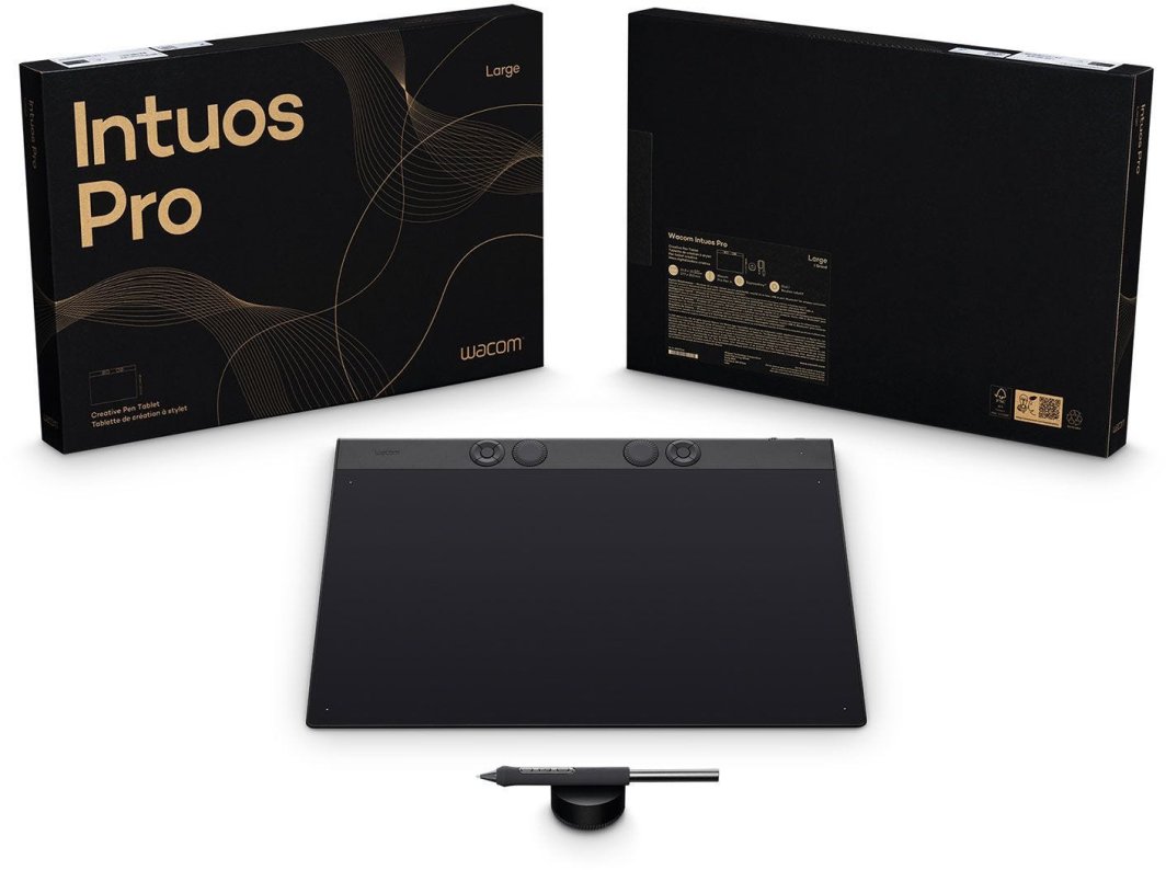 wacom intuos pro Lサイズ Wacom Wacom Intuos Pro Large tablet graficzny Czarny 349 x 195 mm