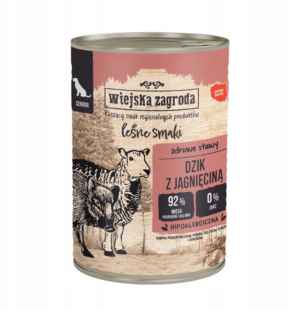 Wiejska Zagroda Leśne smaki z dzikiem i jagnięciną 400g 1