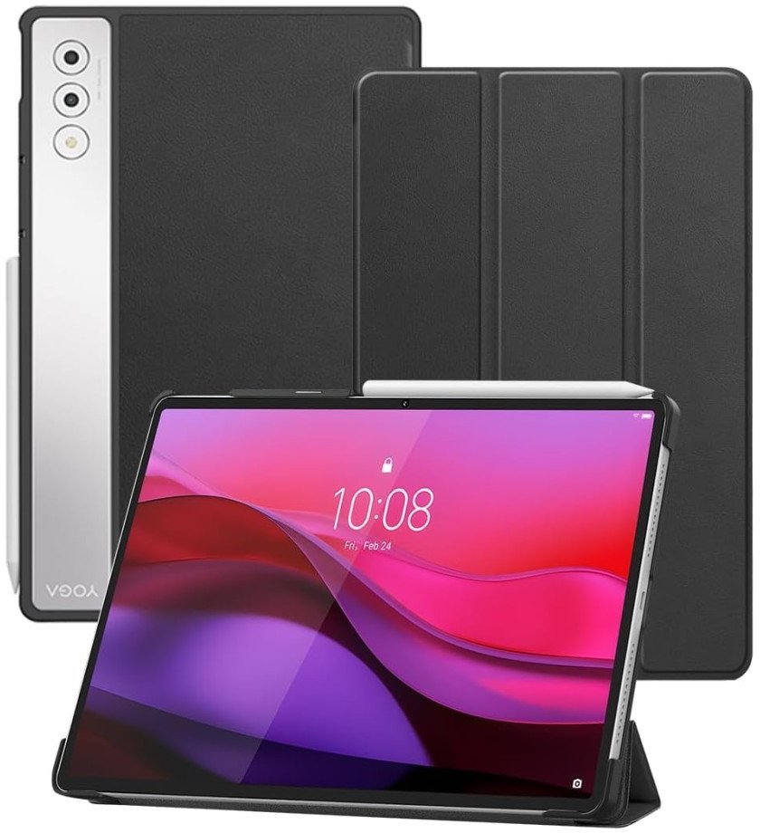 Etui z klapką Supero do Lenovo Yoga Tab Plus/Yoga Pad Pro AI 12.7 TB-520FU, czarne 1