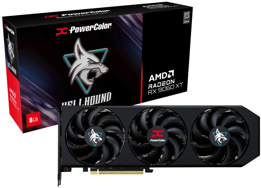 Karta graficzna POWERCOLOR Hellhound Radeon RX 9060 XT 8GB GDDR6 (RX9060XT 8G-L/OC) 1