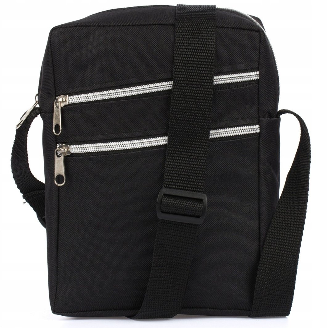 Torba na ramię męska saszetka listonoszka raportówka czarna lekka pojemna P86 1