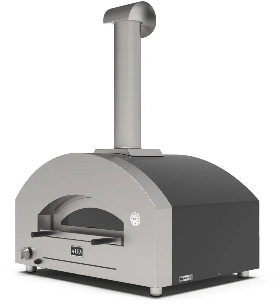 Alfa Forni Futuro 4 Pizze Hybrid Silber Schwarz 1