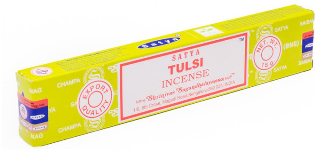 Satya Kadzidła ziołowe uzdrawiające i harmonizujące Święta Indyjska Bazylia 15g 1