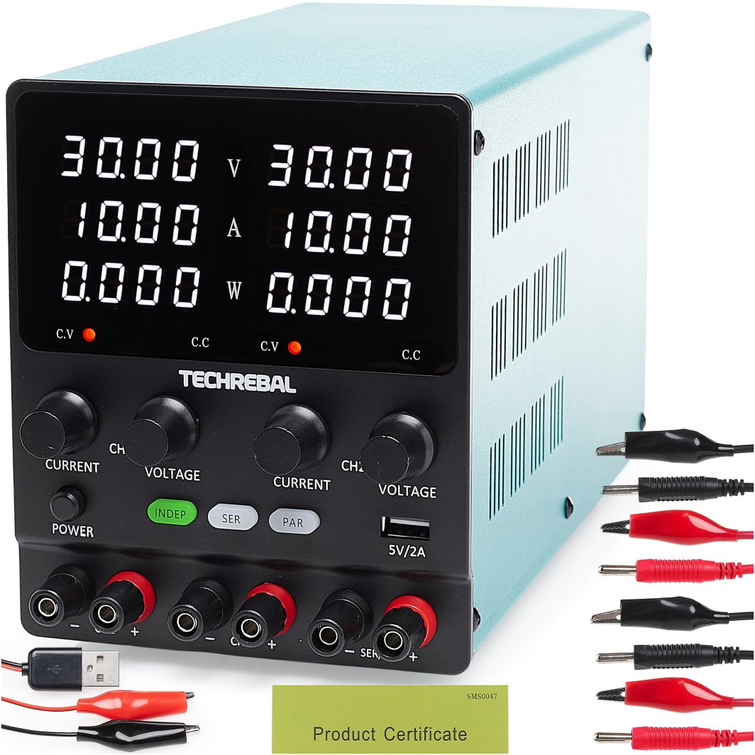 Zasilacz Laboratoryjny Dwukanałowy Techrebal SPS-3010-2KD 30V 10A 60V 5A 1