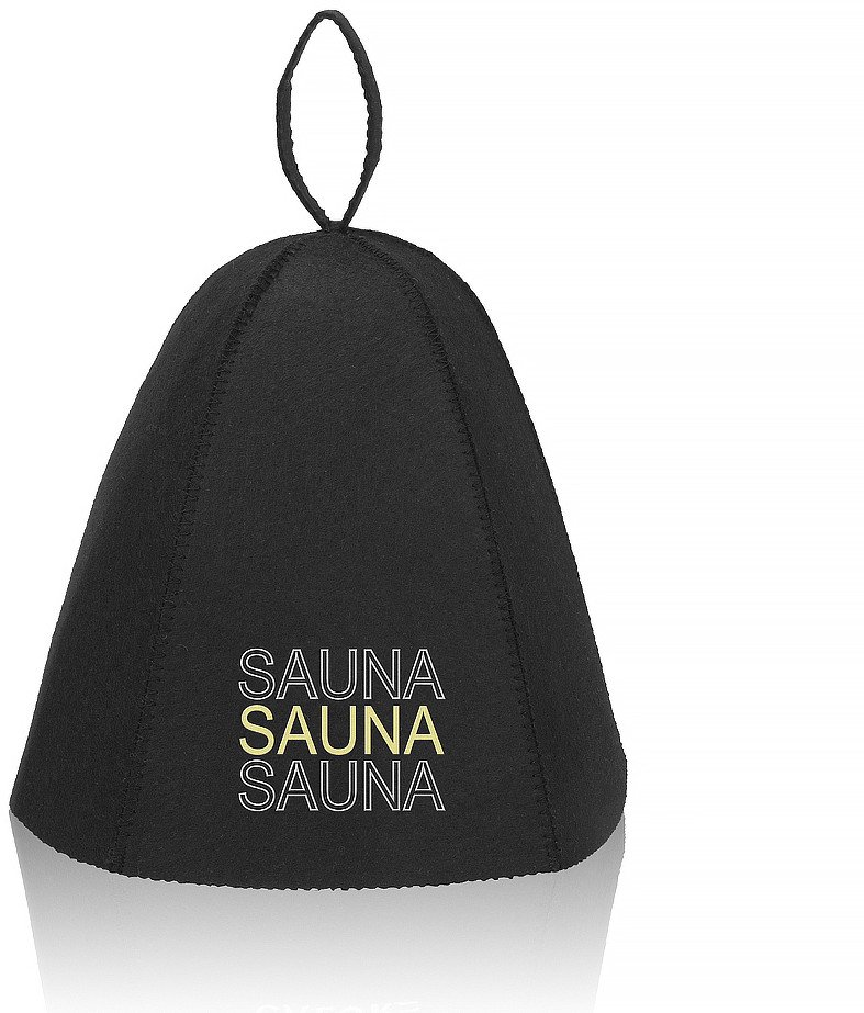 SAUNA HAT BLACK WOOL RSH-04-B 1