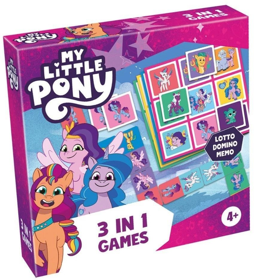 My Little Pony 3w1 Lotto, Domino, Memo