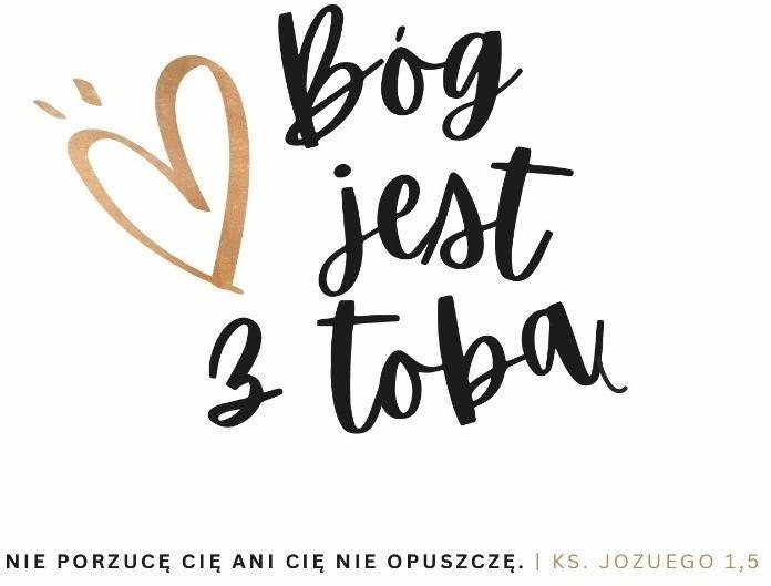 Karnet - Bóg jest z Tobą - serce