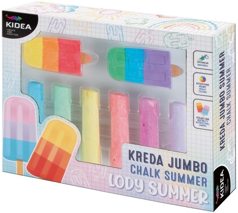 Kreda jumbo lody summer 8 elementów KIDEA 1