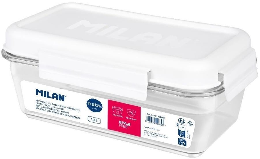 Pojemnik na lunch z tritanu 1,2L biały MILAN 1