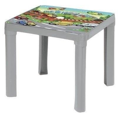 Stolik plastikowy pastel szary 1