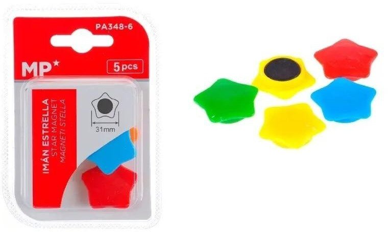 Magnesy gwiazdy kolorowe 5szt 1