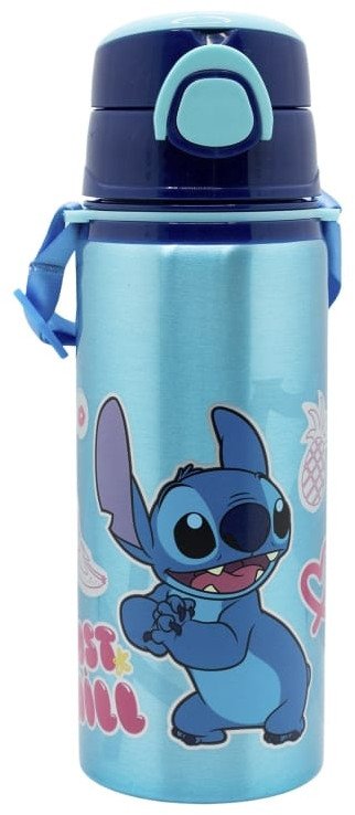 Disney Stitch - Bidon aluminiowy ze słomką i paskiem 730 ml 1