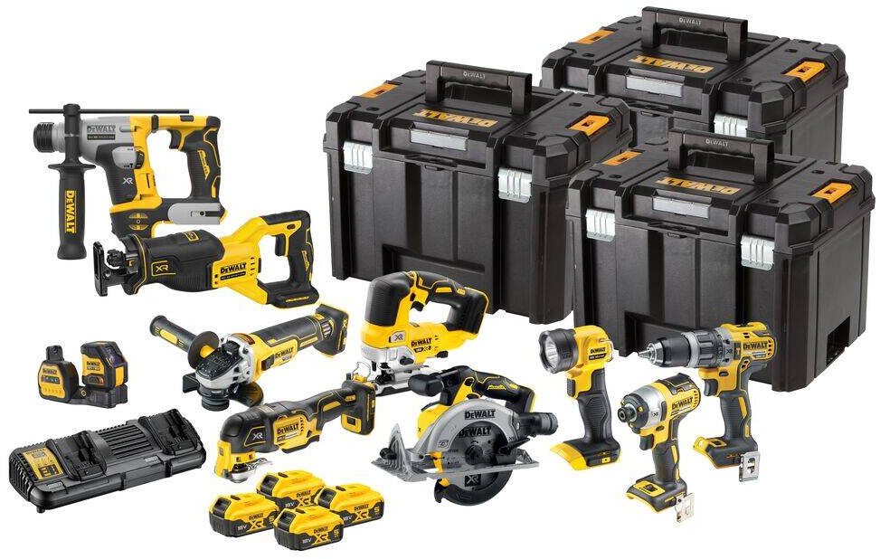 Zestaw elektronarzędzi Dewalt 18-elementowy (DCK1012P4T-QW) 1