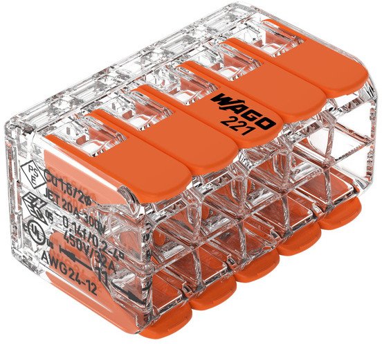 Wago złączka uniwersalna Compact do przewodów jednodrutowych wielodrutowych 10x 0,14-4 mm2 221-420 15 szt 1