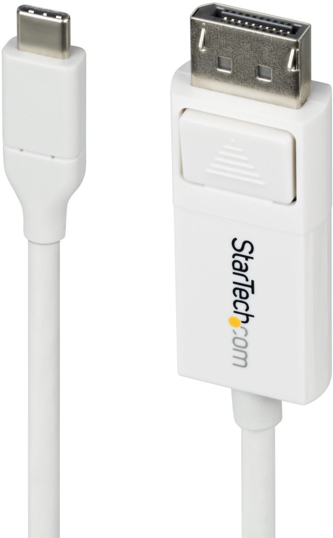 StarTech CDP2DP2MBW adapter kablowy 1,9 m DisplayPort USB Type-C Biały