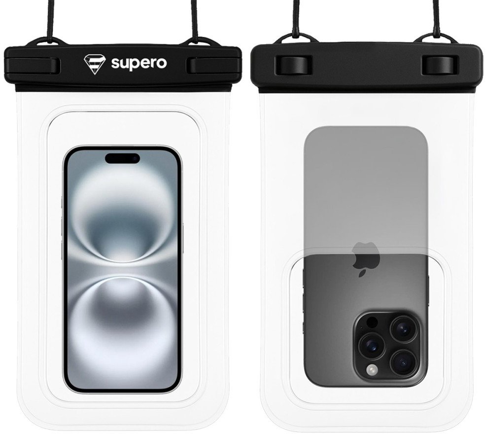 Etui wodoszczelne na telefon do 7.5" Supero, białe 1