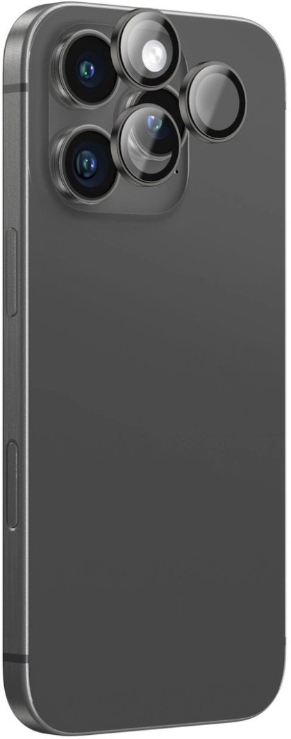 Szkło hartowane AMAZINGTHING AR Aluminium 3 Lens Glass z ramką na soczewki aparatu do iPhone 16 Pro / 16 Pro Max - czarne 1