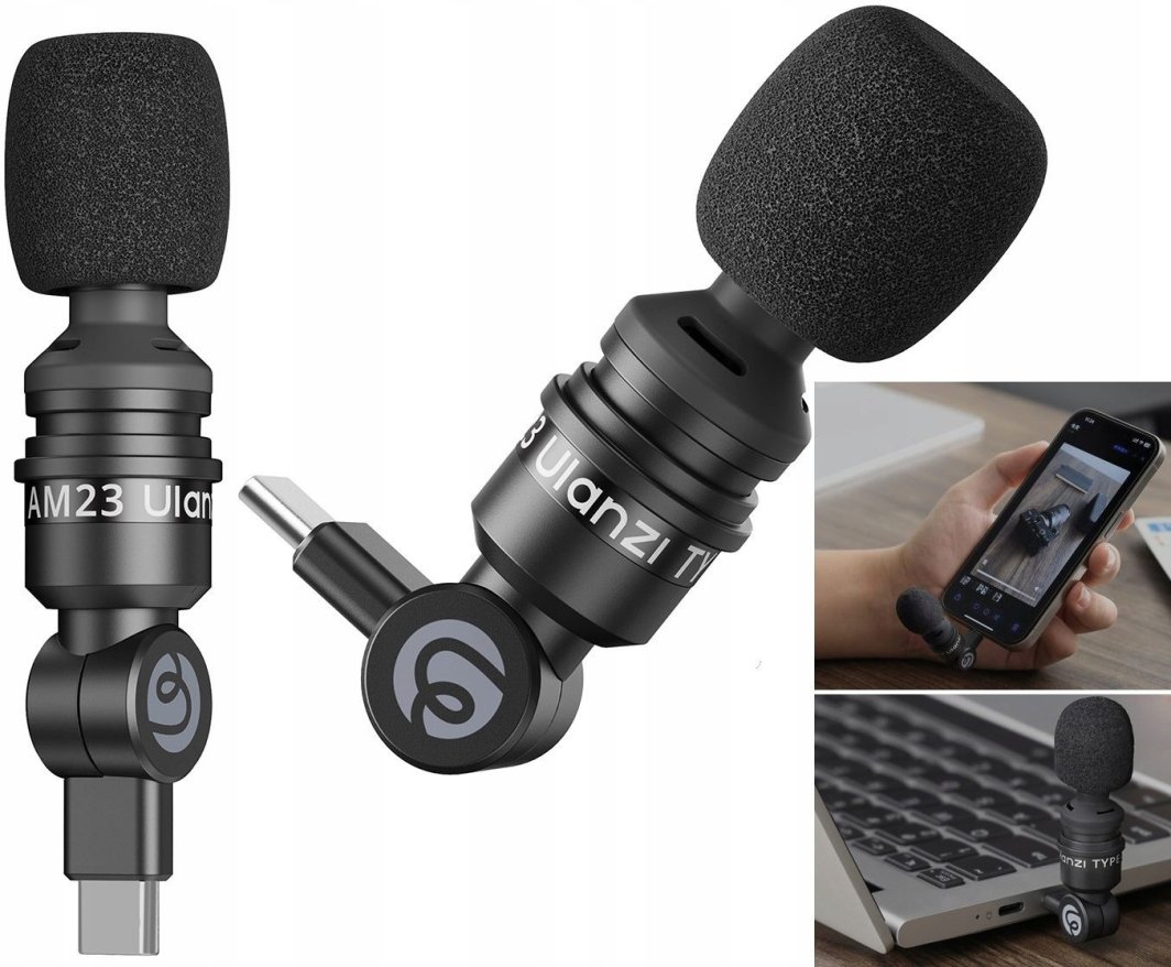 Mini Mikrofon Type-c Usb-c Lavalier Do Telefonu Laptopa Kamery / Ulanzi Am23 1